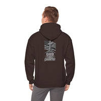 Load image into Gallery viewer, God, Guns &amp; Country American Flag Hoodie