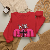 Load image into Gallery viewer, With God All Things Are Possible Faith Crewneck Sweatshirt
