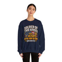 Load image into Gallery viewer, Soldier of Two Armies U.S. Military &amp; Army of God Sweatshirt