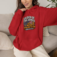 Load image into Gallery viewer, Soldier of Two Armies Christian Military Hoodie