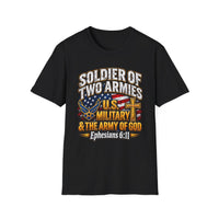 Load image into Gallery viewer, Soldier of Two Armies U.S. Military Christian T-Shirt