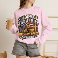 Load image into Gallery viewer, Soldier of Two Armies U.S. Military &amp; Army of God Sweatshirt