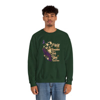 Load image into Gallery viewer, I Will Remember For You Alzheimer's Christian Sweatshirt | Isaiah 49:15 Purple Ribbon Dove Tee