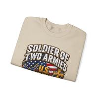Load image into Gallery viewer, Soldier of Two Armies U.S. Military &amp; Army of God Sweatshirt