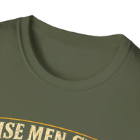 Load image into Gallery viewer, Wise Men Still Travel by Truck T-Shirt – Ram Ford Chevy Christmas Design