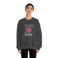 Load image into Gallery viewer, By the Grace of God I'm a Survivor Breast Cancer Awareness Sweatshirt