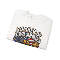 Load image into Gallery viewer, Soldier of Two Armies U.S. Military &amp; Army of God Sweatshirt