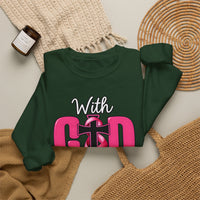 Load image into Gallery viewer, With God All Things Are Possible Faith Crewneck Sweatshirt
