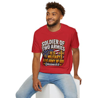 Load image into Gallery viewer, Soldier of Two Armies U.S. Military Christian T-Shirt