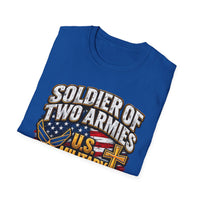 Load image into Gallery viewer, Soldier of Two Armies U.S. Military Christian T-Shirt
