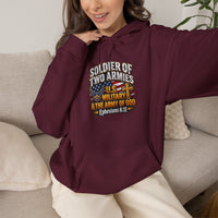 Load image into Gallery viewer, Soldier of Two Armies Christian Military Hoodie