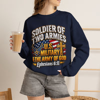 Load image into Gallery viewer, Soldier of Two Armies U.S. Military &amp; Army of God Sweatshirt