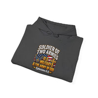 Load image into Gallery viewer, Soldier of Two Armies Christian Military Hoodie