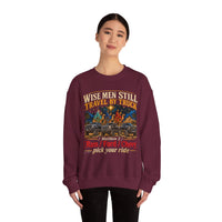 Load image into Gallery viewer, Wise Men Still Travel by Truck Crewneck Sweatshirt