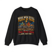 Load image into Gallery viewer, Wise Men Still Travel by Truck Crewneck Sweatshirt