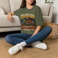 Load image into Gallery viewer, Wise Men Still Travel by Truck T-Shirt – Ram Ford Chevy Christmas Design