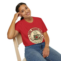 Load image into Gallery viewer, Cool Moms Pray Christian T-Shirt | Coffee &amp; Bible Retro Badge Tee for Moms
