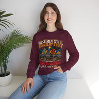 Load image into Gallery viewer, Wise Men Still Travel by Truck Crewneck Sweatshirt