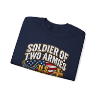 Load image into Gallery viewer, Soldier of Two Armies U.S. Military &amp; Army of God Sweatshirt
