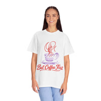Load image into Gallery viewer, But Coffee First T-Shirt — Minimal Coffee Cup Graphic Tee