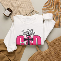 Load image into Gallery viewer, With God All Things Are Possible Faith Crewneck Sweatshirt