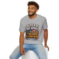 Load image into Gallery viewer, Soldier of Two Armies U.S. Military Christian T-Shirt