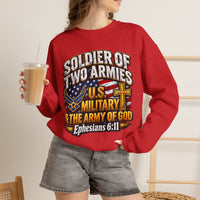 Load image into Gallery viewer, Soldier of Two Armies U.S. Military &amp; Army of God Sweatshirt
