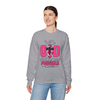 Load image into Gallery viewer, With God All Things Are Possible Faith Crewneck Sweatshirt