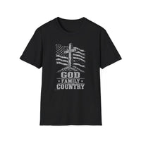 Load image into Gallery viewer, God Family Country American Flag T-Shirt