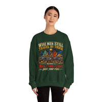Load image into Gallery viewer, Wise Men Still Travel by Truck Crewneck Sweatshirt