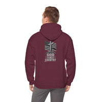 Load image into Gallery viewer, God, Guns &amp; Country American Flag Hoodie