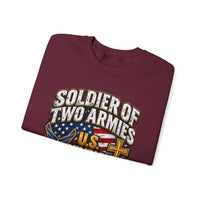 Load image into Gallery viewer, Soldier of Two Armies U.S. Military &amp; Army of God Sweatshirt