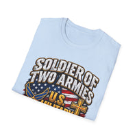 Load image into Gallery viewer, Soldier of Two Armies U.S. Military Christian T-Shirt