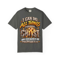 Load image into Gallery viewer, I Can Do All Things Through Christ Philippians 4:13 Christian T-Shirt