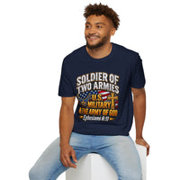 Load image into Gallery viewer, Soldier of Two Armies U.S. Military Christian T-Shirt