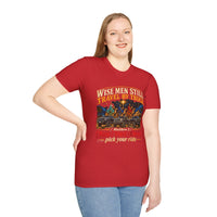 Load image into Gallery viewer, Wise Men Still Travel by Truck T-Shirt – Ram Ford Chevy Christmas Design