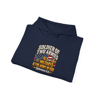 Load image into Gallery viewer, Soldier of Two Armies Christian Military Hoodie