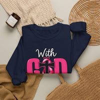 Load image into Gallery viewer, With God All Things Are Possible Faith Crewneck Sweatshirt