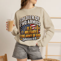 Load image into Gallery viewer, Soldier of Two Armies U.S. Military &amp; Army of God Sweatshirt