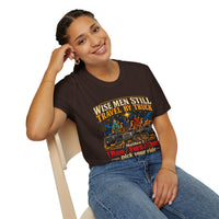 Load image into Gallery viewer, Wise Men Still Travel by Truck T-Shirt – Ram Ford Chevy Christmas Design
