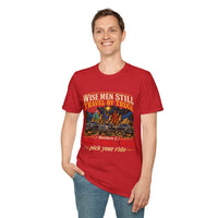 Load image into Gallery viewer, Wise Men Still Travel by Truck T-Shirt – Ram Ford Chevy Christmas Design