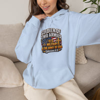 Load image into Gallery viewer, Soldier of Two Armies Christian Military Hoodie