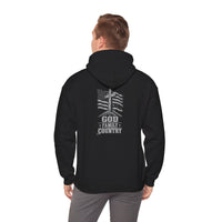 Load image into Gallery viewer, God, Guns &amp; Country American Flag Hoodie