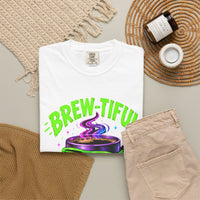 Load image into Gallery viewer, Brew-tiful Coffee Tee — Retro Neon Coffee Cup Graphic T-Shirt