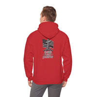 Load image into Gallery viewer, God, Guns &amp; Country American Flag Hoodie