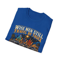 Load image into Gallery viewer, Wise Men Still Travel by Truck T-Shirt – Ram Ford Chevy Christmas Design