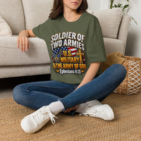 Load image into Gallery viewer, Soldier of Two Armies U.S. Military Christian T-Shirt