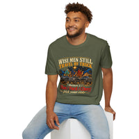 Load image into Gallery viewer, Wise Men Still Travel by Truck T-Shirt – Ram Ford Chevy Christmas Design