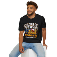 Load image into Gallery viewer, Soldier of Two Armies U.S. Military Christian T-Shirt