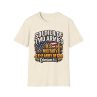 Load image into Gallery viewer, Soldier of Two Armies U.S. Military Christian T-Shirt